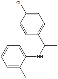 N-[1-(4-chlorophenyl)ethyl]-2-methylaniline 化学構造式