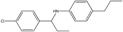 N-[1-(4-chlorophenyl)propyl]-4-propylaniline,,结构式