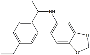 N-[1-(4-ethylphenyl)ethyl]-2H-1,3-benzodioxol-5-amine,,结构式