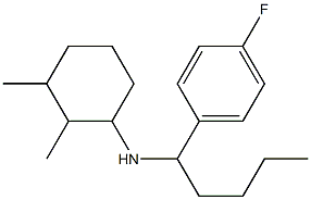 N-[1-(4-fluorophenyl)pentyl]-2,3-dimethylcyclohexan-1-amine,,结构式