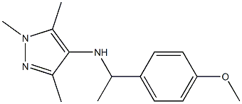 N-[1-(4-methoxyphenyl)ethyl]-1,3,5-trimethyl-1H-pyrazol-4-amine,,结构式