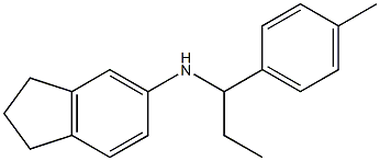N-[1-(4-methylphenyl)propyl]-2,3-dihydro-1H-inden-5-amine,,结构式