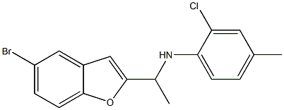 N-[1-(5-bromo-1-benzofuran-2-yl)ethyl]-2-chloro-4-methylaniline Struktur