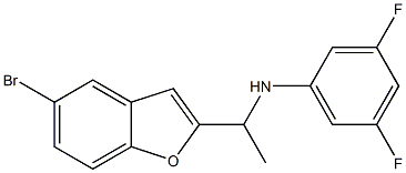 N-[1-(5-bromo-1-benzofuran-2-yl)ethyl]-3,5-difluoroaniline,,结构式