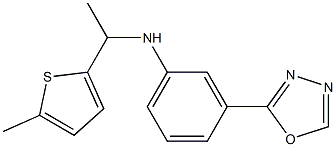 N-[1-(5-methylthiophen-2-yl)ethyl]-3-(1,3,4-oxadiazol-2-yl)aniline 化学構造式