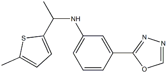 N-[1-(5-methylthiophen-2-yl)ethyl]-3-(1,3,4-oxadiazol-2-yl)aniline,,结构式