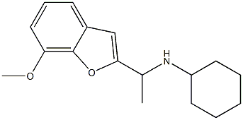 N-[1-(7-methoxy-1-benzofuran-2-yl)ethyl]cyclohexanamine,,结构式