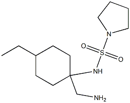 N-[1-(aminomethyl)-4-ethylcyclohexyl]pyrrolidine-1-sulfonamide 化学構造式