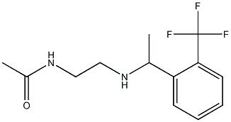 N-[2-({1-[2-(trifluoromethyl)phenyl]ethyl}amino)ethyl]acetamide Structure