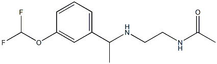 N-[2-({1-[3-(difluoromethoxy)phenyl]ethyl}amino)ethyl]acetamide Structure