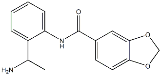 N-[2-(1-aminoethyl)phenyl]-1,3-benzodioxole-5-carboxamide,,结构式