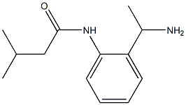 N-[2-(1-aminoethyl)phenyl]-3-methylbutanamide Struktur