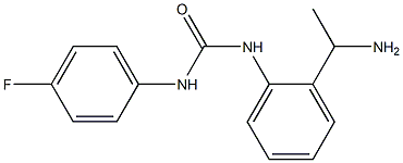 N-[2-(1-aminoethyl)phenyl]-N'-(4-fluorophenyl)urea 化学構造式