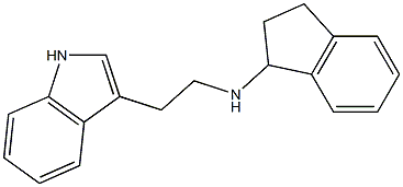 N-[2-(1H-indol-3-yl)ethyl]-2,3-dihydro-1H-inden-1-amine 结构式