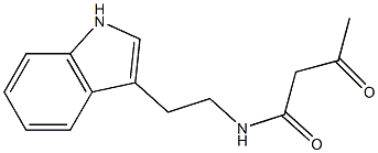 N-[2-(1H-インドール-3-イル)エチル]-3-オキソブタンアミド 化学構造式