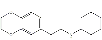 N-[2-(2,3-dihydro-1,4-benzodioxin-6-yl)ethyl]-3-methylcyclohexan-1-amine Struktur