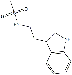 N-[2-(2,3-dihydro-1H-indol-3-yl)ethyl]methanesulfonamide Structure