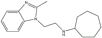 N-[2-(2-methyl-1H-1,3-benzodiazol-1-yl)ethyl]cycloheptanamine 结构式