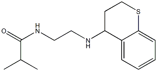 N-[2-(3,4-dihydro-2H-1-benzothiopyran-4-ylamino)ethyl]-2-methylpropanamide 化学構造式