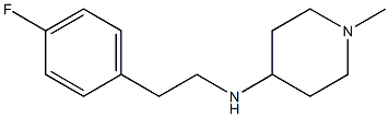 N-[2-(4-fluorophenyl)ethyl]-1-methylpiperidin-4-amine 化学構造式