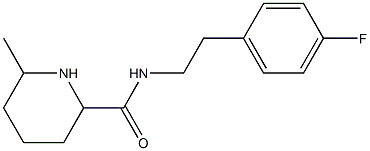 N-[2-(4-fluorophenyl)ethyl]-6-methylpiperidine-2-carboxamide 结构式