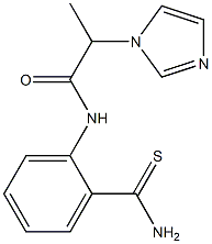N-[2-(aminocarbonothioyl)phenyl]-2-(1H-imidazol-1-yl)propanamide Structure