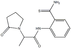 N-[2-(aminocarbonothioyl)phenyl]-2-(2-oxopyrrolidin-1-yl)propanamide Struktur