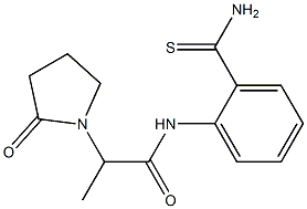 N-[2-(aminocarbonothioyl)phenyl]-2-(2-oxopyrrolidin-1-yl)propanamide|