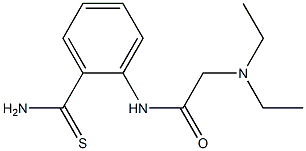 N-[2-(aminocarbonothioyl)phenyl]-2-(diethylamino)acetamide,,结构式