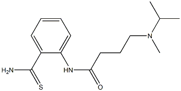 N-[2-(aminocarbonothioyl)phenyl]-4-[isopropyl(methyl)amino]butanamide Structure