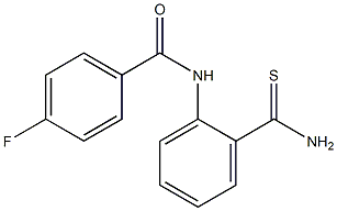 N-[2-(aminocarbonothioyl)phenyl]-4-fluorobenzamide Structure