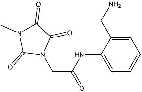 N-[2-(aminomethyl)phenyl]-2-(3-methyl-2,4,5-trioxoimidazolidin-1-yl)acetamide 结构式