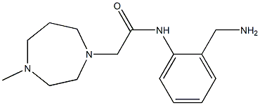 N-[2-(aminomethyl)phenyl]-2-(4-methyl-1,4-diazepan-1-yl)acetamide 结构式
