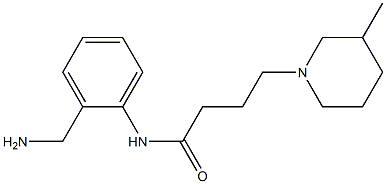 N-[2-(aminomethyl)phenyl]-4-(3-methylpiperidin-1-yl)butanamide 结构式