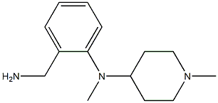 N-[2-(aminomethyl)phenyl]-N,1-dimethylpiperidin-4-amine 化学構造式