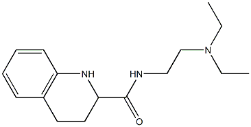 N-[2-(diethylamino)ethyl]-1,2,3,4-tetrahydroquinoline-2-carboxamide 化学構造式