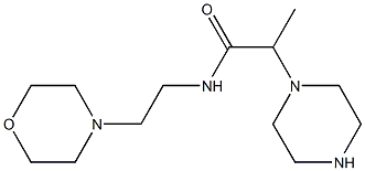 N-[2-(morpholin-4-yl)ethyl]-2-(piperazin-1-yl)propanamide,,结构式