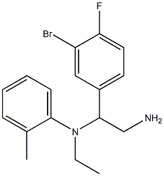 N-[2-amino-1-(3-bromo-4-fluorophenyl)ethyl]-N-ethyl-2-methylaniline Structure