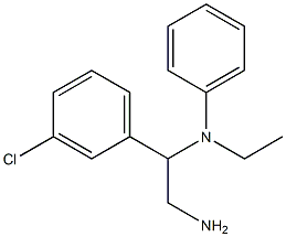 N-[2-amino-1-(3-chlorophenyl)ethyl]-N-ethylaniline Struktur