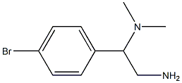 N-[2-amino-1-(4-bromophenyl)ethyl]-N,N-dimethylamine 化学構造式