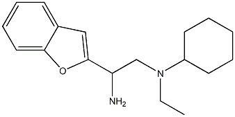 N-[2-amino-2-(1-benzofuran-2-yl)ethyl]-N-ethylcyclohexanamine 化学構造式