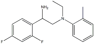 N-[2-amino-2-(2,4-difluorophenyl)ethyl]-N-ethyl-2-methylaniline 结构式