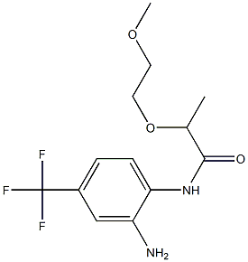 N-[2-amino-4-(trifluoromethyl)phenyl]-2-(2-methoxyethoxy)propanamide Struktur