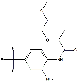 N-[2-amino-4-(trifluoromethyl)phenyl]-2-(2-methoxyethoxy)propanamide,,结构式