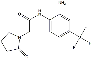 N-[2-amino-4-(trifluoromethyl)phenyl]-2-(2-oxopyrrolidin-1-yl)acetamide,,结构式