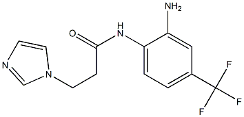 N-[2-amino-4-(trifluoromethyl)phenyl]-3-(1H-imidazol-1-yl)propanamide 化学構造式