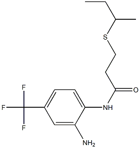 N-[2-amino-4-(trifluoromethyl)phenyl]-3-(butan-2-ylsulfanyl)propanamide Structure