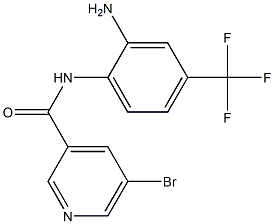 N-[2-amino-4-(trifluoromethyl)phenyl]-5-bromopyridine-3-carboxamide|