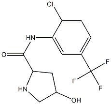 N-[2-chloro-5-(trifluoromethyl)phenyl]-4-hydroxypyrrolidine-2-carboxamide