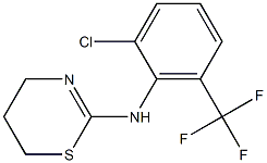 N-[2-chloro-6-(trifluoromethyl)phenyl]-5,6-dihydro-4H-1,3-thiazin-2-amine Struktur